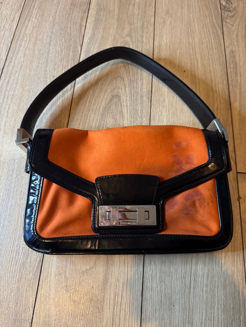 Karen Millen Suede and leather Shoulder Bag